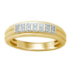10K DIAMOND 0.17 CT MENS RING