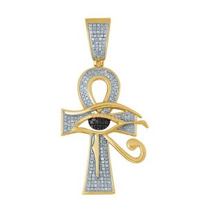 10K 0.31-0.38CT CHARM "ANKH CROSS"