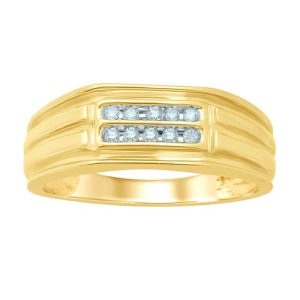 10K DIAMOND 0.12-0.14 CT MENS RING