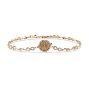 10k 0.32ct Diamond Bracelet Ladies Size 7 Inches