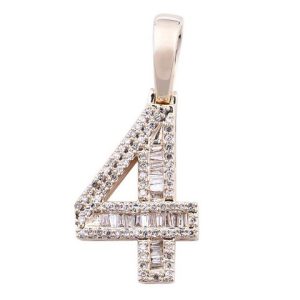 10K 0.41-0.55CT CHARM "NUMBER 4"
