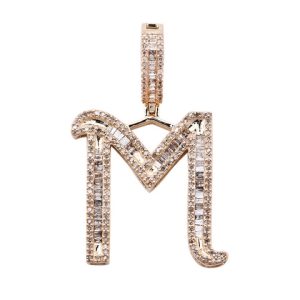 10K 0.76-1.21CT CHARM OLD ENGLISH "INITIAL M"