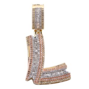 10K 0.97-1.08CT CHARM TRIO COLOR "INITIAL L"