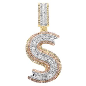 10K 1.12-1.41CT CHARM TRIO COLOR "INITIAL S"