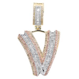 10K 1.19-1.28CT CHARM TRIO COLOR "INITIAL V"