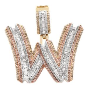 10K 1.74-1.92CT CHARM TRIO COLOR "INITIAL W"