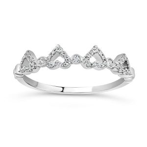 10K DIAMOND 0.11 CT RING (HEART)