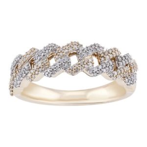 10K DIAMOND 0.48 CT MENS RING (CUBAN)