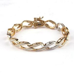 10k 1.00ct Diamond Bracelet Ladies Size 7 Inch 8.50 Mm