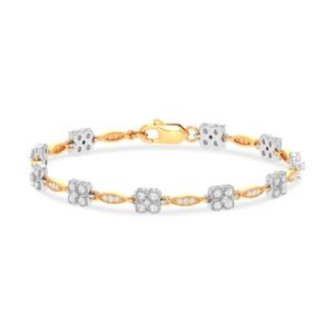 10k 0.79ct Diamond Bracelet Ladies Size 7 Inches
