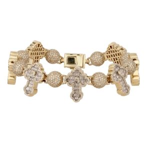 10K 11.06CT Diamond Bracelet Men's Size 8.50