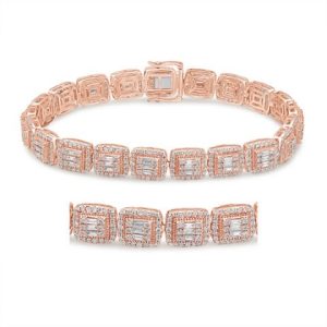 10K 5.78CT Diamond Bracelet Men's Size 8.5