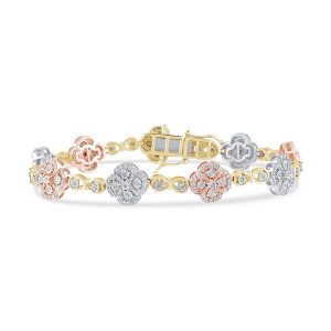 10k 1.12ct Diamond Bracelet Ladies Size 7 Inches