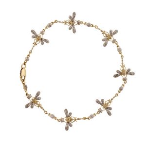 10k 0.42ct Diamond Bracelet Ladies Size 7 Inches