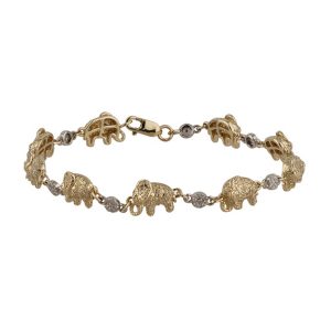 10k 0.52ct Diamond Bracelet Ladies Size "Elephant" 7 Inches "Elephant"