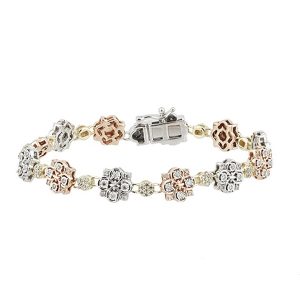 10k 1.09ct Diamond Bracelet Ladies Size 7 Inches