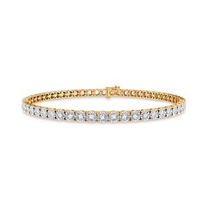 10k 0.97-1.09ct Diamond Bracelet Ladies Size 8" 3.63mm