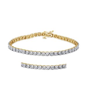 10k 0.96-1.11ct Diamond Bracelet Ladies 7 Inch 3.45-3.70 Mm