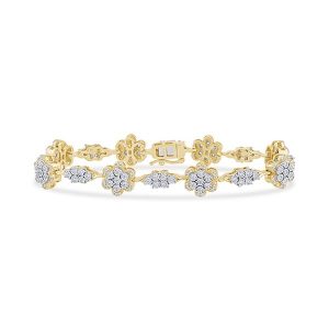 10k 1.02ct Diamond Bracelet Ladies Size 7 Inches