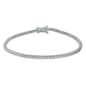 10k 0.75-0.79ct Diamond Bracelet Solitaire Ladies Size 7 Inch 2.40mm