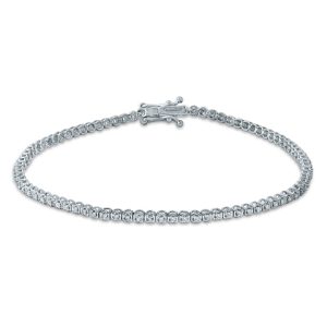 10k 0.50ct Diamond Bracelet Solitaire Ladies Size 7 Inches 2.10mm