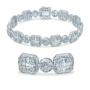 10K 12.74CT Diamond Bracelet Men's Size 8.5 Inch 11.37 MM