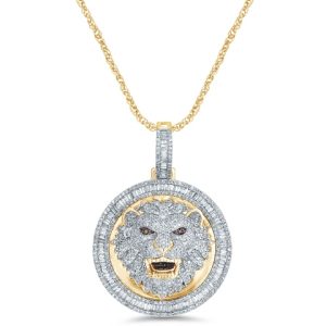 10K 2.13-2.23CT CHARM "LION HEAD"