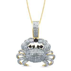 10K 0.72- 0.77CT CHARM "CANCER ZODIAC"