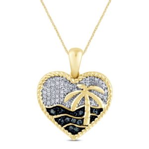 10K 0.17-0.18CT Charm "ISLAND"