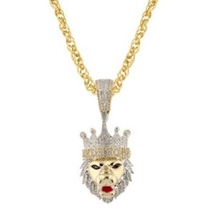 10K 0.75CT CHARM TREATED RED "LION WITH CROWN"