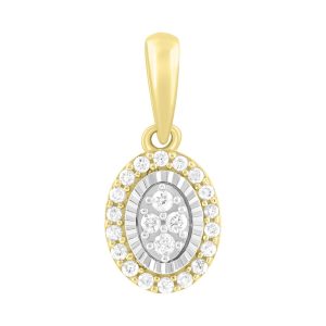10k 0.08ct Charm "diamond Filled Cluster"