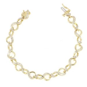 10kt 0.33ct Diamond Bracelet Ladies Size 7 Inch 7.30-7.50 Mm
