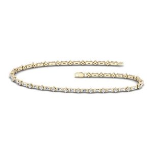 10k 1.00ct Diamond Bracelet Ladies Size 7 Inch 2.50 Mm