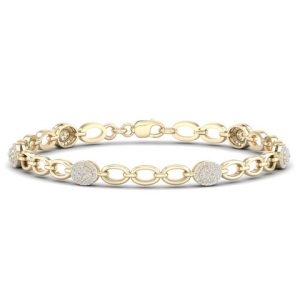 10KT 0.50CT Diamond Bracelet Ladies SIZE 7.25 INCH 5.69-5.70 MM