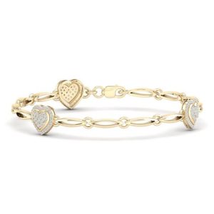 10KT 0.50CT D-BRACELET LDS RDS SIZE 7.25 INCH 9.80-10.06 MM