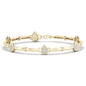 10KT 0.50CT Diamond Bracelet Ladies SIZE 7 INCH 8.04 MM