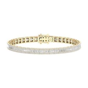 10KT 4.20CT Diamond Bracelet Men's Size 8 Inch 5.68 MM