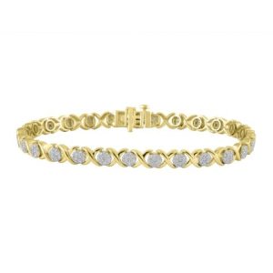 14K 1.44CT Diamond Bracelet Men's Size 7.5 Inch