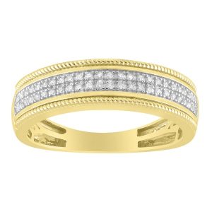 10K DIAMOND 0.16 CT MENS RING