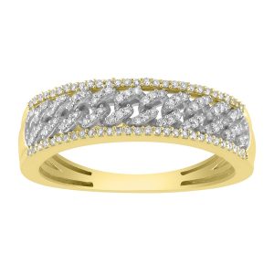 10K DIAMOND 0.23-0.27 CT MENS RING