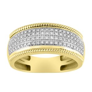 10K DIAMOND 0.28 CT MENS RING