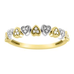 10K DIAMOND 0.09 CT RING