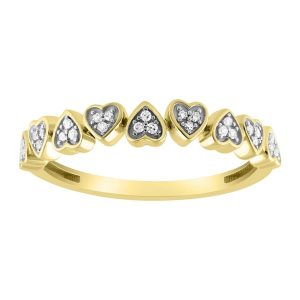 10K DIAMOND 0.09 CT RING