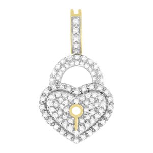 14K 0.26CT CHARM "LOCK"