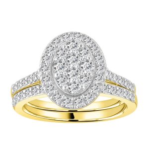 14k 0.98-1.05 Ct Diamond Bridal Set