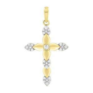 10k 0.26ct Charm "cross"
