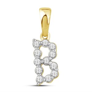 10K 0.13CT CHARM "INITIAL B"