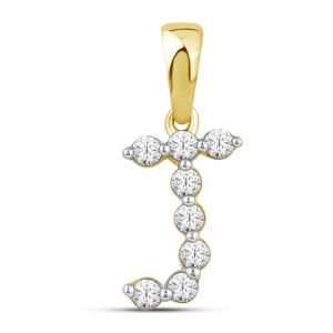 10K 0.12CT CHARM "INITIAL J"