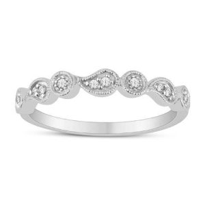 10K DIAMOND 0.08 CT RING