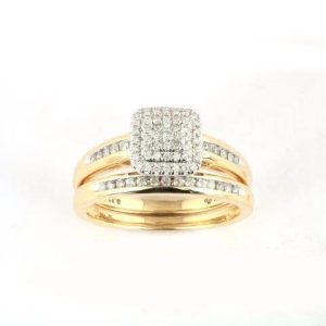 10k 0.33 Ct Diamond Bridal Set